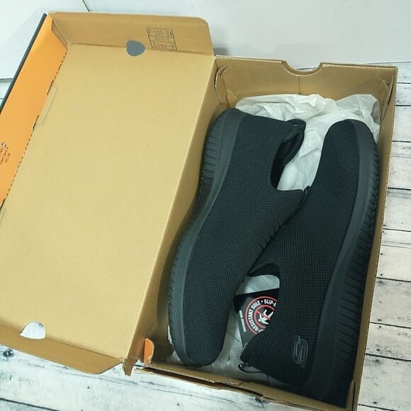 Skechers Women's SZ 11 Work Non Slip Relaxed Fit UltraFlex Blk Slip On #108034 . - Picture 10 of 11